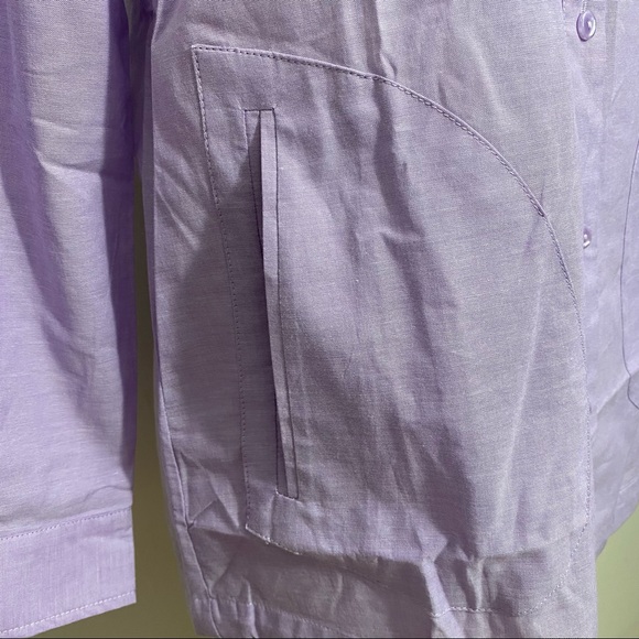 JOAN RIVERS NWT light denim boyfriend shirt XXS - Picture 3 of 9